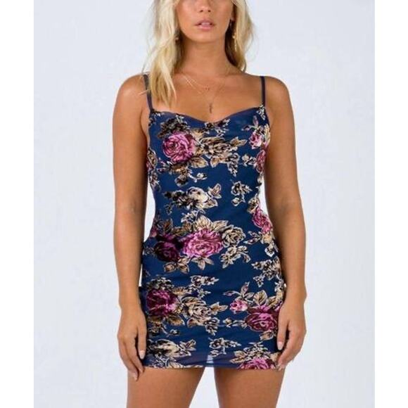 Princess Polly Blue Floral Mini Dress - Picture 4 of 12
